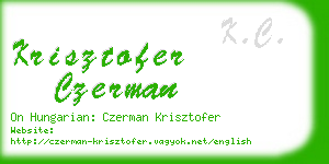 krisztofer czerman business card